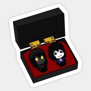 the puppeteer and bloody painter chibi figure Sticker